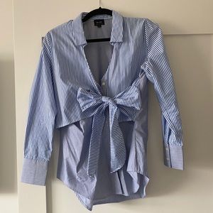 Bardot wrap button up top